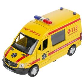 

Машина металлическая «Mercedes-benz Sprinter. Реанимация» 14 см, световые и звуковые эффекты, инерция