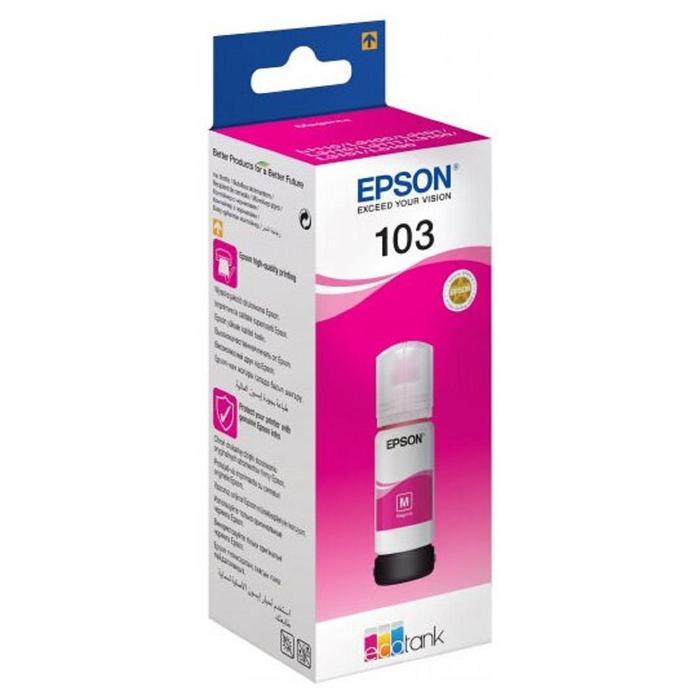 

Чернила Epson 103M C13T00S34A пурпурный для Epson L3100/3110/3150 (65мл)