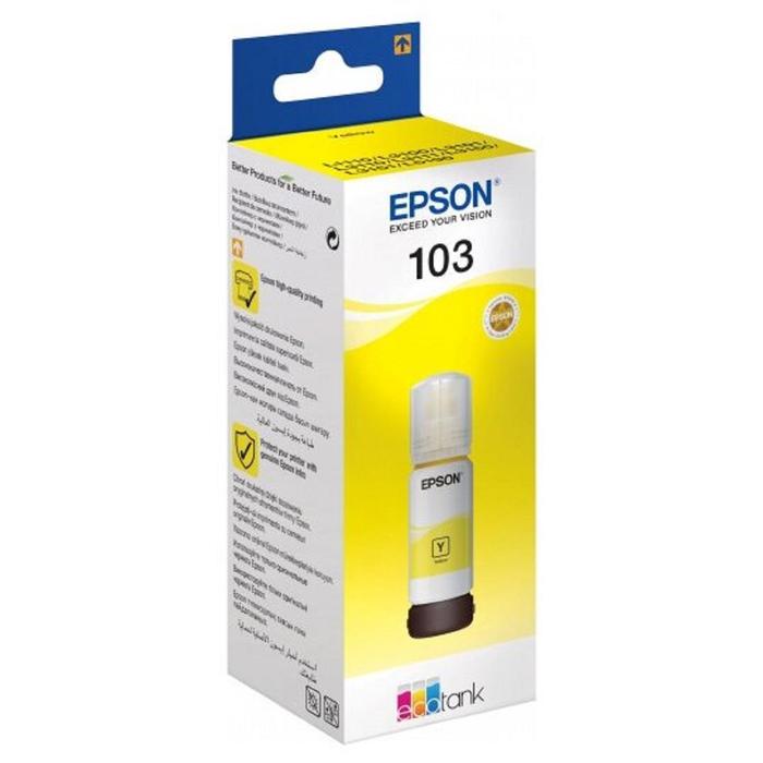 

Чернила Epson 103Y C13T00S44A желтый для Epson L3100/3110/3150 (65мл)