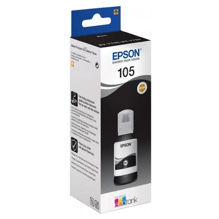 

Чернила Epson 105BK C13T00Q140 черный для Epson L7160/7180 (140мл)