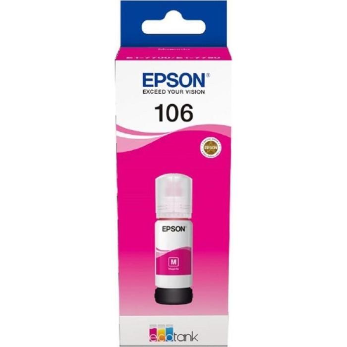 

Чернила Epson 106M C13T00R340 пурпурный для Epson L7160/7180 (70мл)