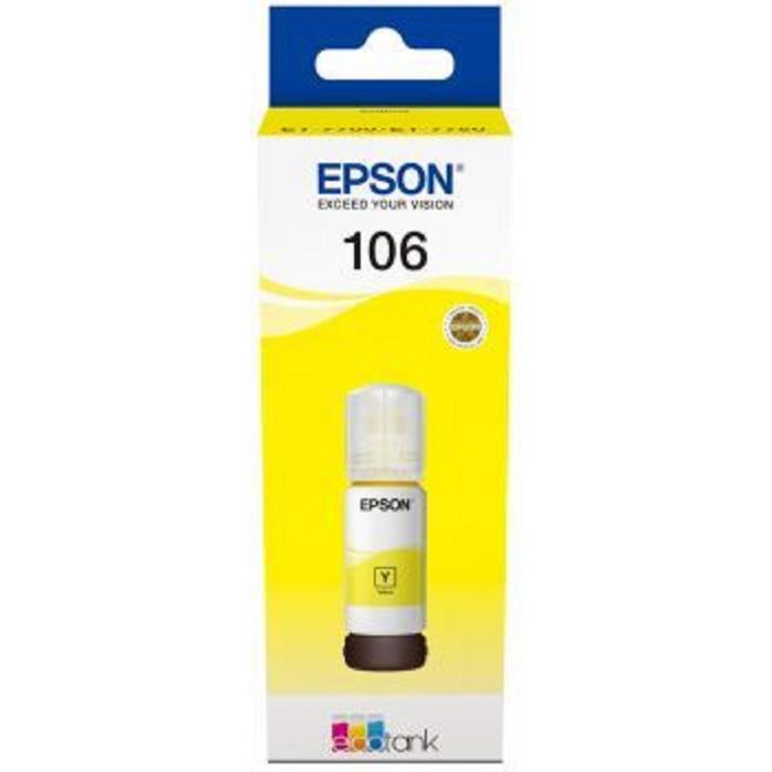 цена Чернила Epson 106Y C13T00R440 желтый для Epson L7160/7180 (70мл)