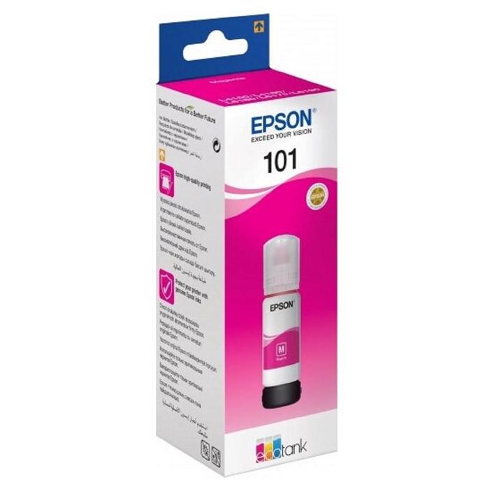 Чернила Epson L101 C13T03V34A пурпурный для Epson L4150/L4160/L6160/L6170/L6190 цена и фото
