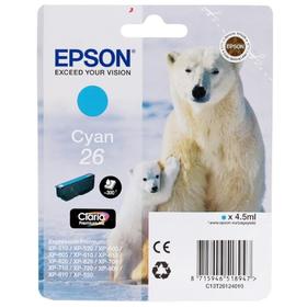 

Картридж струйный Epson T2612 C13T26124012 голубой для Epson XP-600/700/800 (4.5мл)