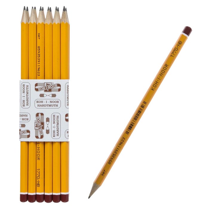 

Карандаш чернографитный Koh-I-Noor 1770 HB BLACK SUN, гранёный