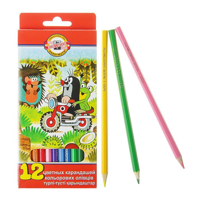 

Карандаши 12 цветов Koh-I-Noor 3652 "Крот", европодвес