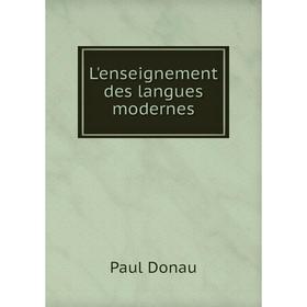 

Книга L'enseignement des langues modernes