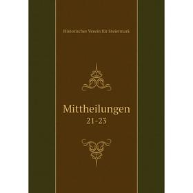 

Книга Mittheilungen 21-23