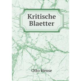 

Книга Kritische Blaetter