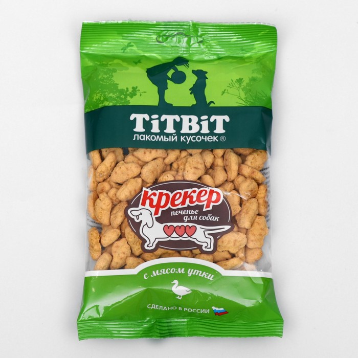 Крекер TitBit для собак, с мясом утки, 100 г titbit 0 1кг крекер с мясом утки
