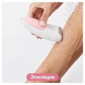 

Эпилятор Braun SES 5-875BS + прибор для ухода за кожей, бело-розовый