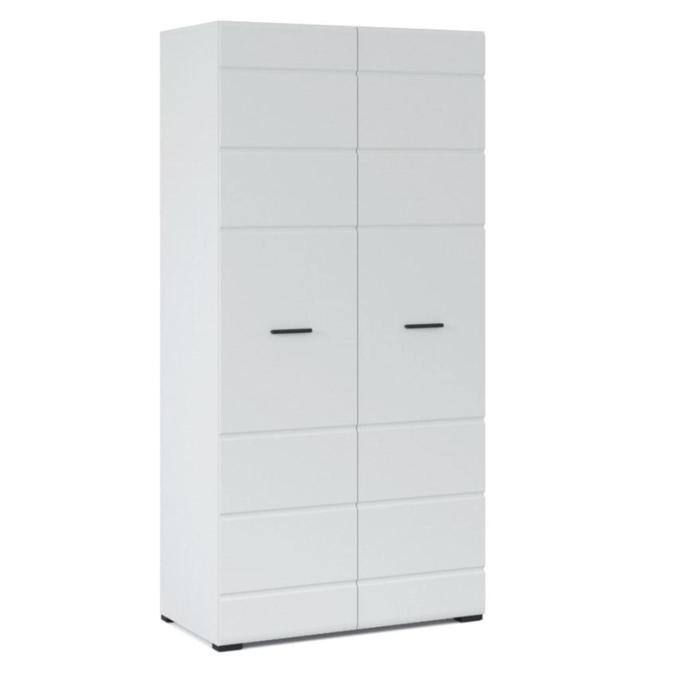 Шкаф 2-х дверный «Йорк», 1000 × 540 × 2050 мм, цвет белый / белый глянец шкаф угловой йорк 890 × 890 × 2050 мм цвет белый белый глянец