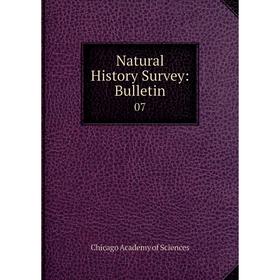 

Книга Natural History Survey: Bulletin 07