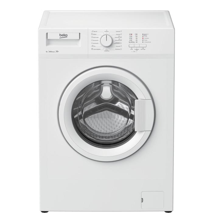 Стиральная машина Beko RGE 64P1 BWW, класс А, 800 об/мин, 6 кг, белая