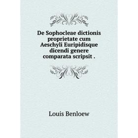 

Книга De Sophocleae dictionis proprietate cum Aeschyli Euripidisque dicendi genere comparata scripsit.