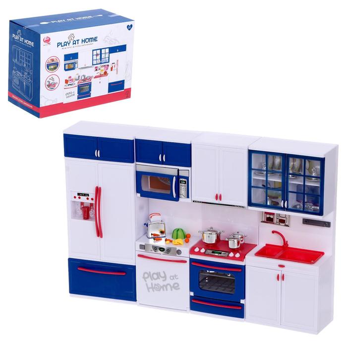 фото Набор игровой "кухня" для кукол, звук,свет, с аксессуарами