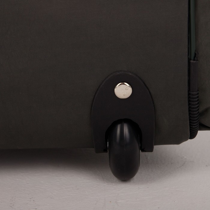 Сумка дорожная на колёсах, трансформер, 1 отдел, 2 наружных кармана, длинный ремень, цвет хаки