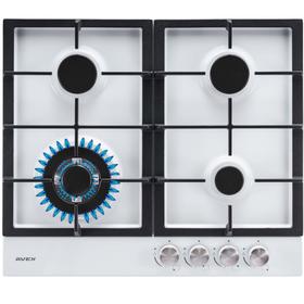 

Варочная поверхность AVEX HS 6142 W, газовая, 4 конфорки, 56х48 см, WOK, белая