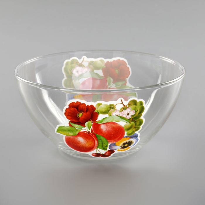 Салатник "Фруктовый урожай", 2 деколи, цвет МИКС