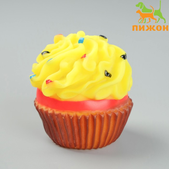 Игрушка резиновая "Маффин", 7,5 см, микс цветов