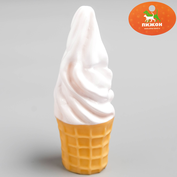 Игрушка резиновая "Мороженое", 13 см микс