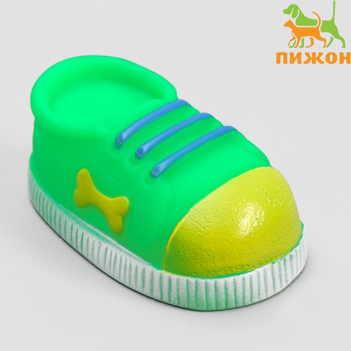 Игрушка резиновая "Ботинок", 9,5 см, микс цветов