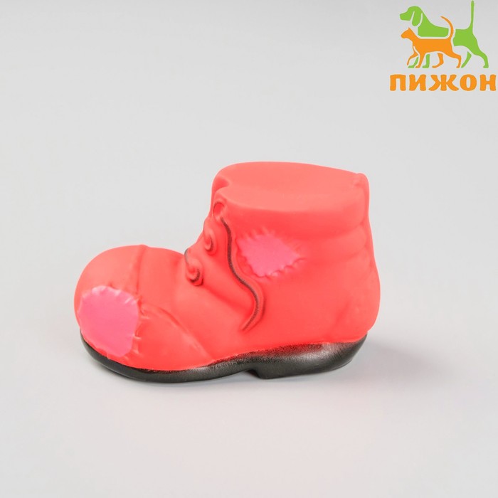 Игрушка пищащая "Башмак", 10,5 см, микс цветов