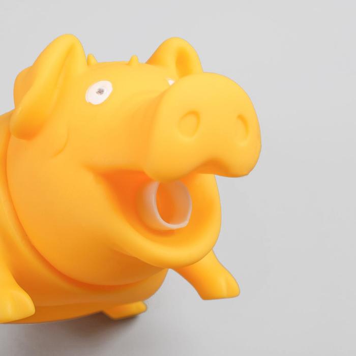 Игрушка резиновая "Веселая свинья", хрюкающая, 19 см, микс цветов