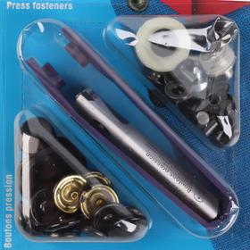 

Кнопки установочные, d = 15 мм, 10 шт, с установщиком, цвет чернёное серебро