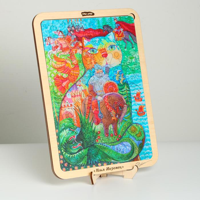 Пазл - картина из дерева Илья муромец 120 деталей 284₽