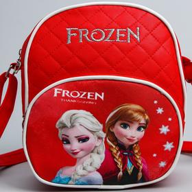 

Сумка детская, 16 х 8,5 х 19 см, отдел на молнии, н/карман, Холодное сердце, МИКС