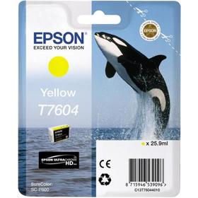 

Картридж струйный Epson T7604 C13T76044010 желтый для Epson SureColor SC-P600 (25.9мл)