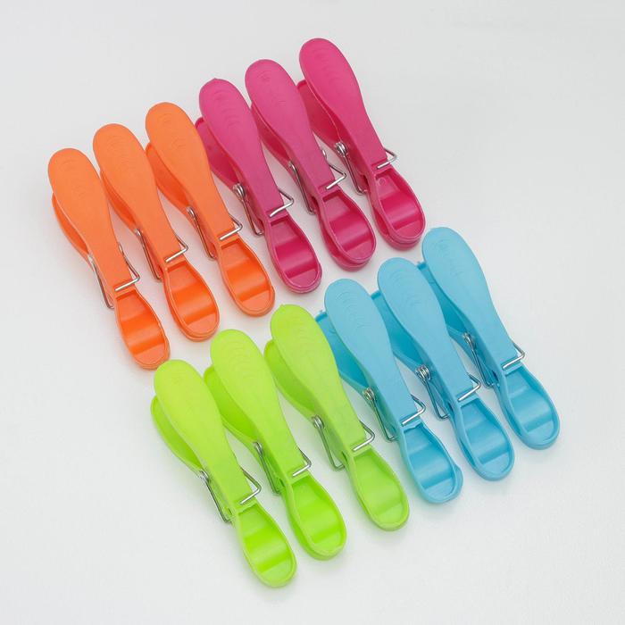 Набор прищепок бельевых 8,3 см "Ложки", 12 шт