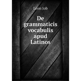 

Книга De grammaticis vocabulis apud Latinos