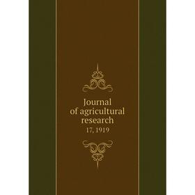 

Книга Journal of agricultural research17, 1919