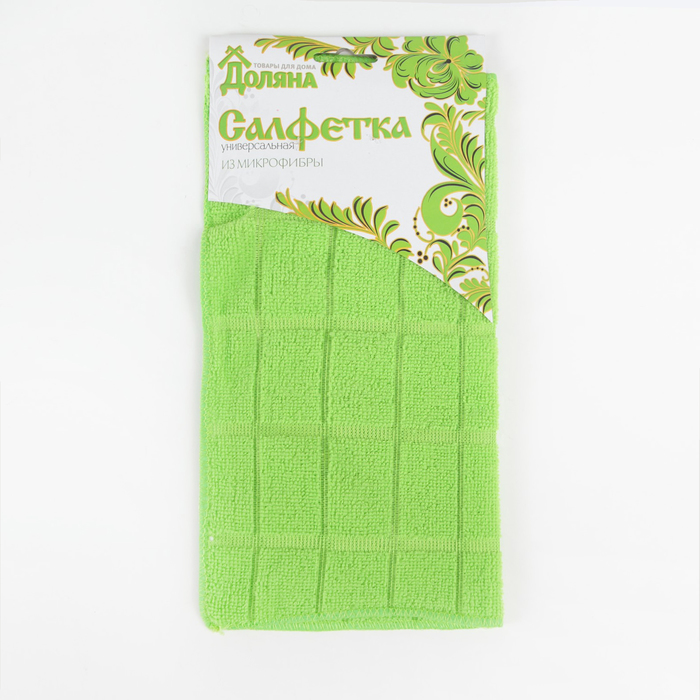 Салфетка для уборки 30х30 см "Клетка", 230 гр, цвета МИКС