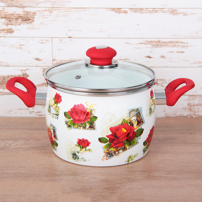 Кастрюля 3 л "Роза Богатства", 19 см, ручка SoftTouch