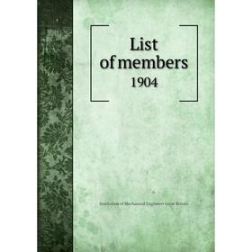 

Книга List of members1904