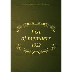 

Книга List of members1922