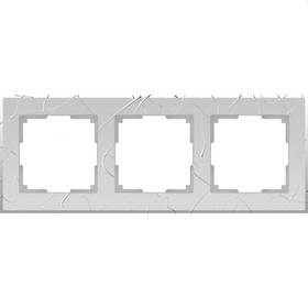 

Рамка на 3 поста WL06-Frame-03, цвет серебро