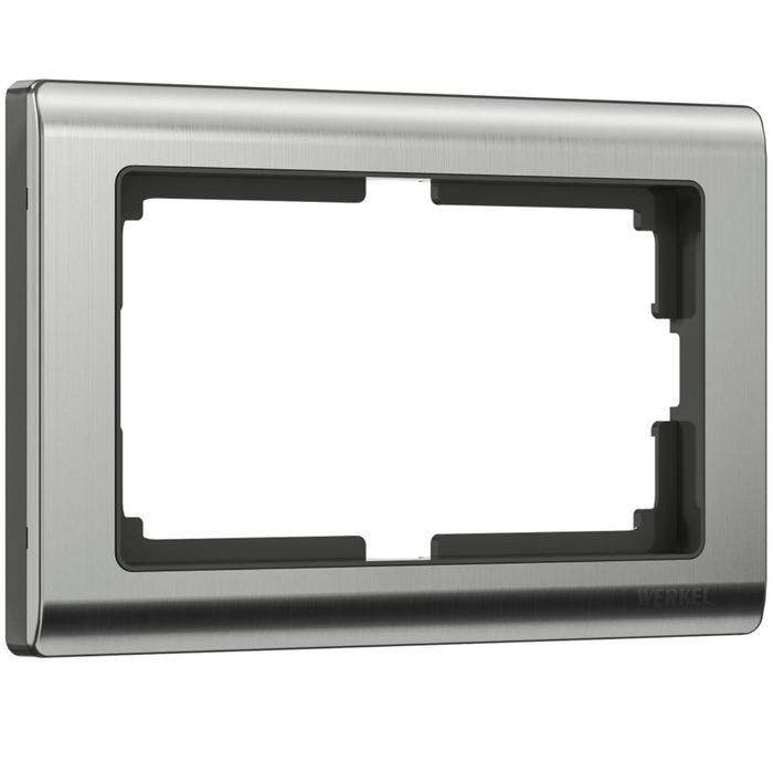 Рамка для двойной розетки WL02-Frame-01-DBL, цвет глянцевый никель