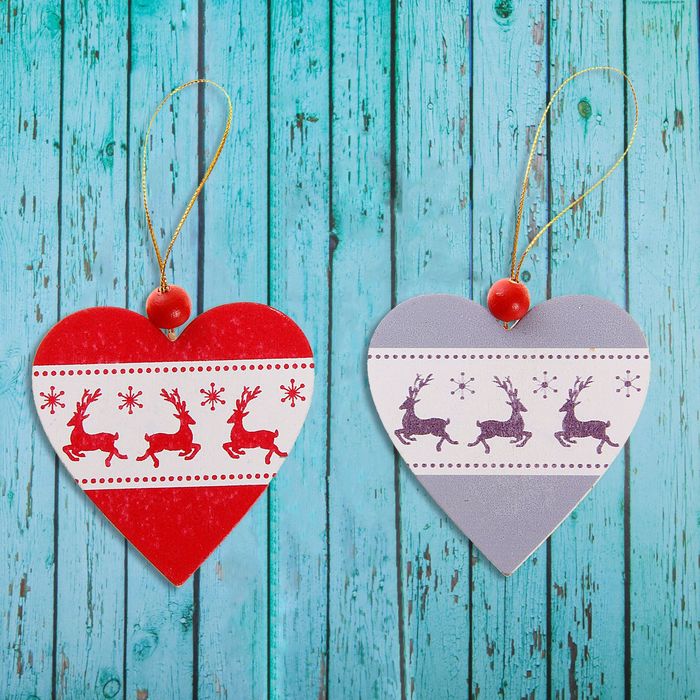 Подвеска новогодняя "Лесное сердце", цвета МИКС