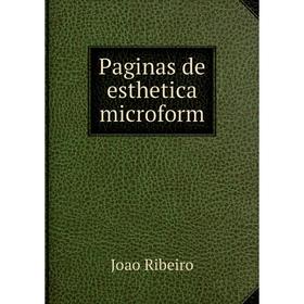 

Книга Paginas de esthetica microform
