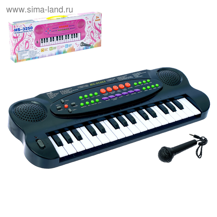 Синтезатор «Музыкальная игра» с микрофоном, 32 клавиши синтезатор маэстро 32 клавиши с микрофоном и блоком питания