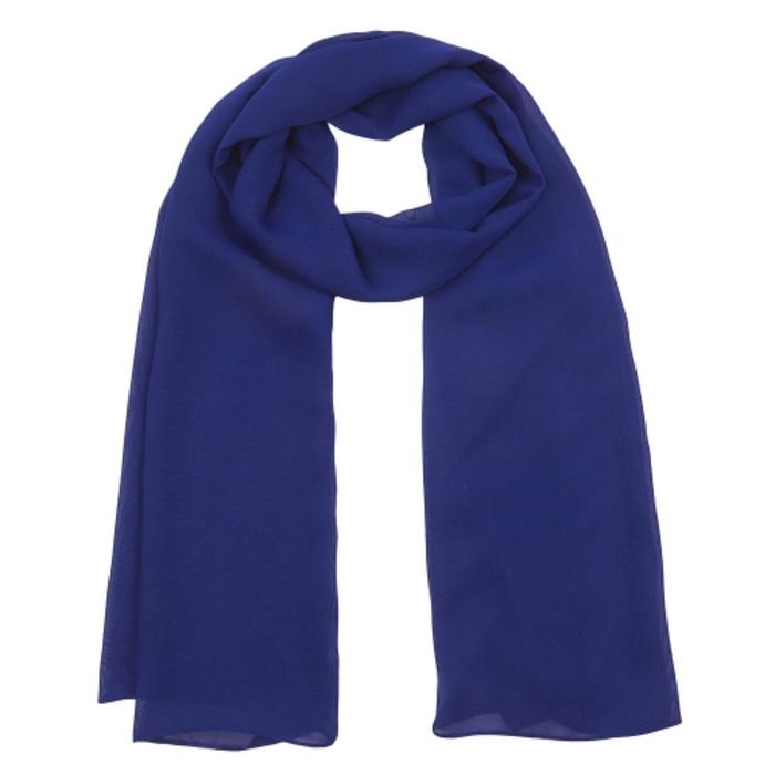 фото Шарф текстильный, цвет синий, размер 50х160 см rossini