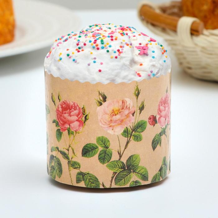 

Форма бумажная для кулича "Розы" 60 х 45 мм, МИКС (фасовка 4000 шт)