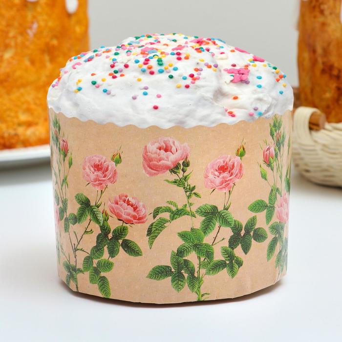 

Форма бумажная для кулича "Розы" 110 х 85 мм, МИКС (фасовка 1900 шт)