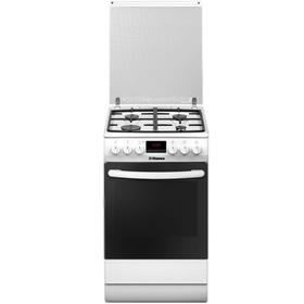 

Плита Hansa FCMW58240, комбинированная, 4 конфорки, 62 л, электрическая духовка, белая
