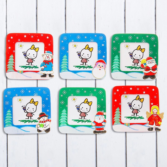 Фоторамка "Новый год", фото 10,5х11, МИКС