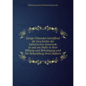 

Книга Einige Urkunden betreffend die Geschichte der lutherischen Gemeinde in und um Halle in ihrer Bilbung und Bebrdngung und bie Behanblung ihres Daf